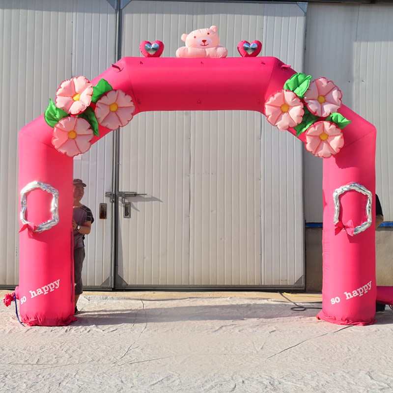 天柱粉色婚礼拱门